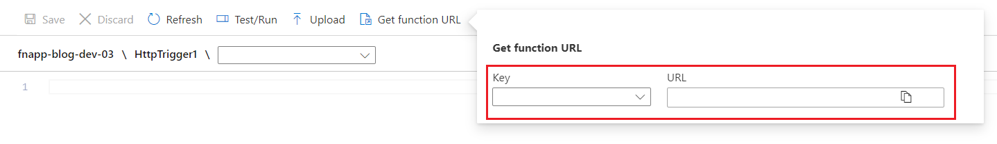 Get function URL is blank